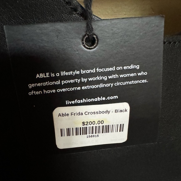 NWT - ABLE Frida Crossbody Black Bag - Picture 2 of 5